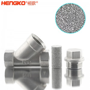 恒歌定制316L粉末燒結不銹鋼Y型過濾器耐腐蝕易清洗，用于化工行業
